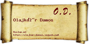 Olajkár Damos névjegykártya